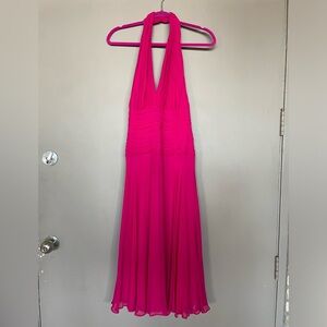 Tadashi Elegant Pink Halter Dress​
